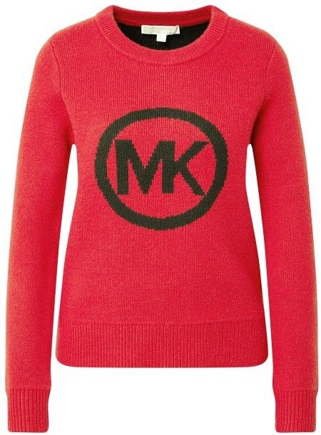 Michael Kors Sveter - MK METALLIC SWEATER červený