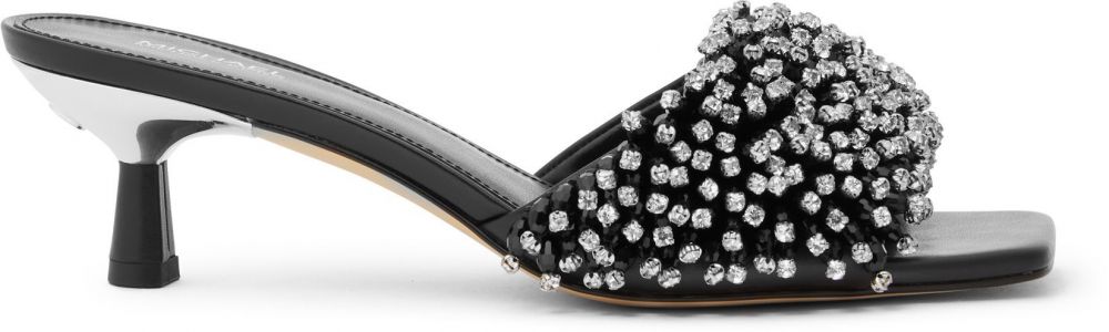 Michael Kors Šľapky - SINGLE SOLE AMAL KITTEN SANDAL čierne