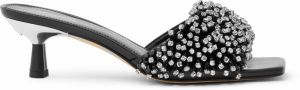 Michael Kors Šľapky - SINGLE SOLE AMAL KITTEN SANDAL čierne
