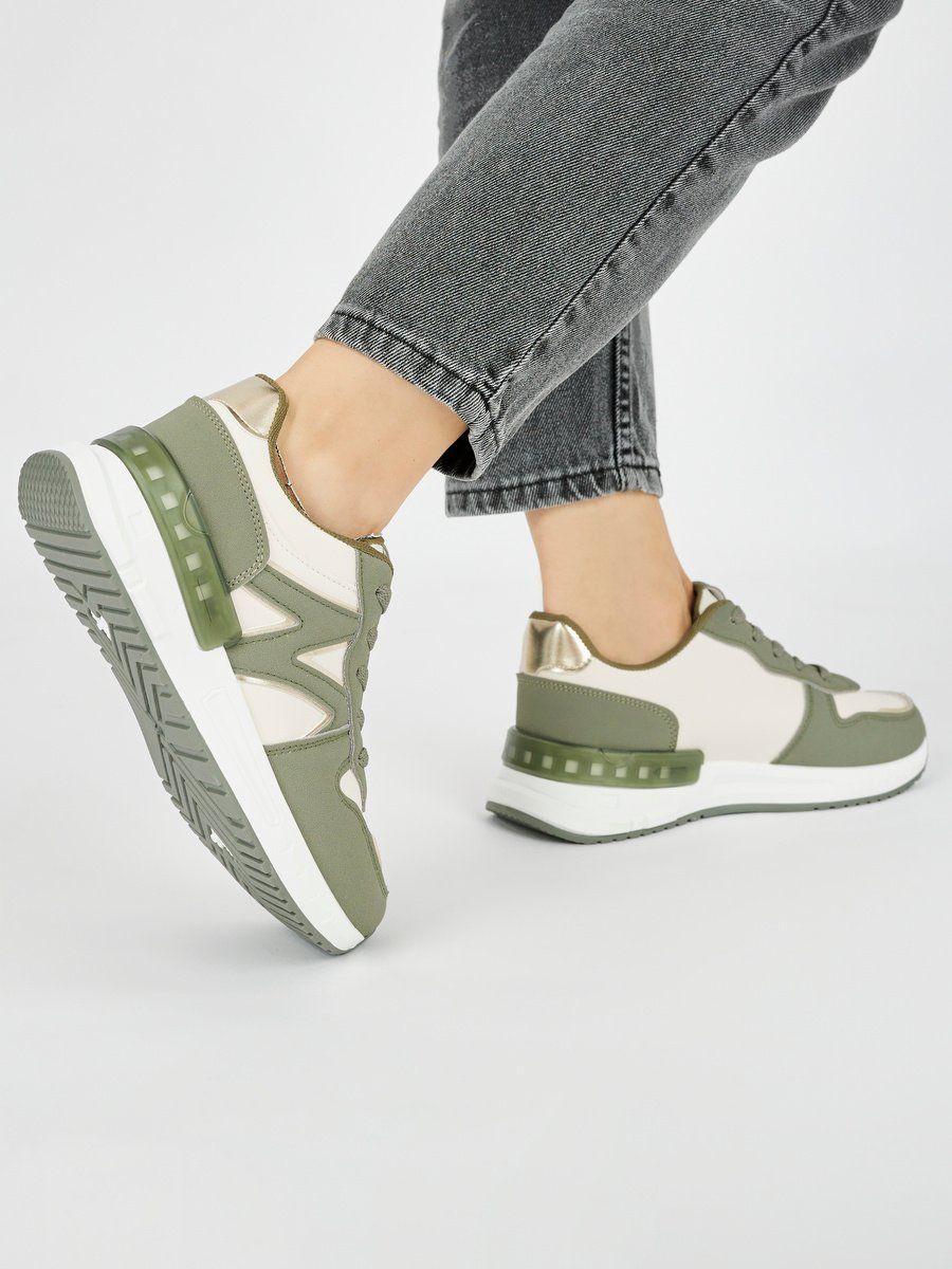 Shelvt Green comfortable women's sneakers
