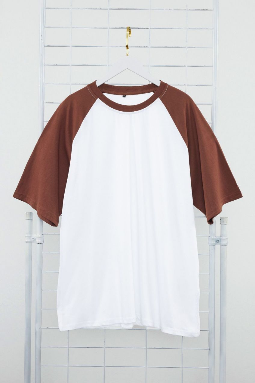 Trendyol Large Size Dark Brown Regular Fit Crew Neck Short Sleeve T-Shirt