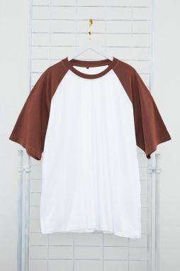 Trendyol Large Size Dark Brown Regular Fit Crew Neck Short Sleeve T-Shirt