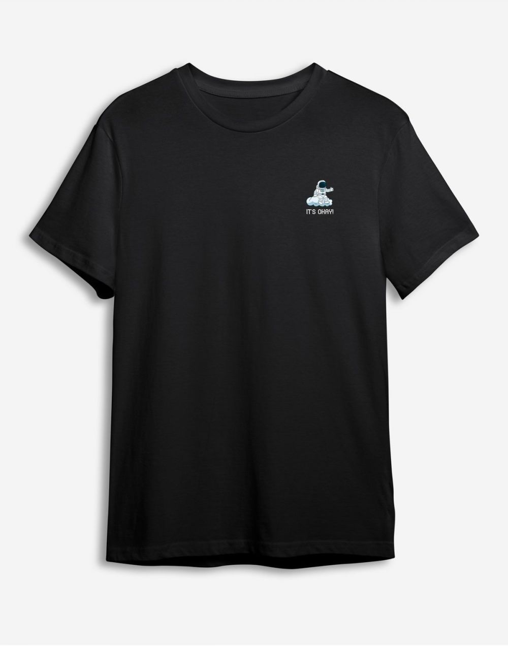 Trendyol Black Text Printed Regular Cut T-shirt