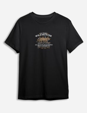 Trendyol Black Tiger Printed Regular/Normal Cut T-shirt