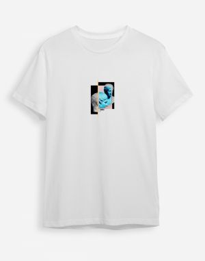 Trendyol White Sculpture Printed Regular Cut T-shirt
