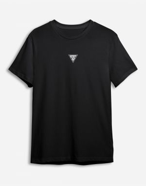 Trendyol Black Logo Printed Regular Cut T-shirt