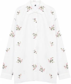 Trendyol Ecru Floral Embroidered Woven Shirt