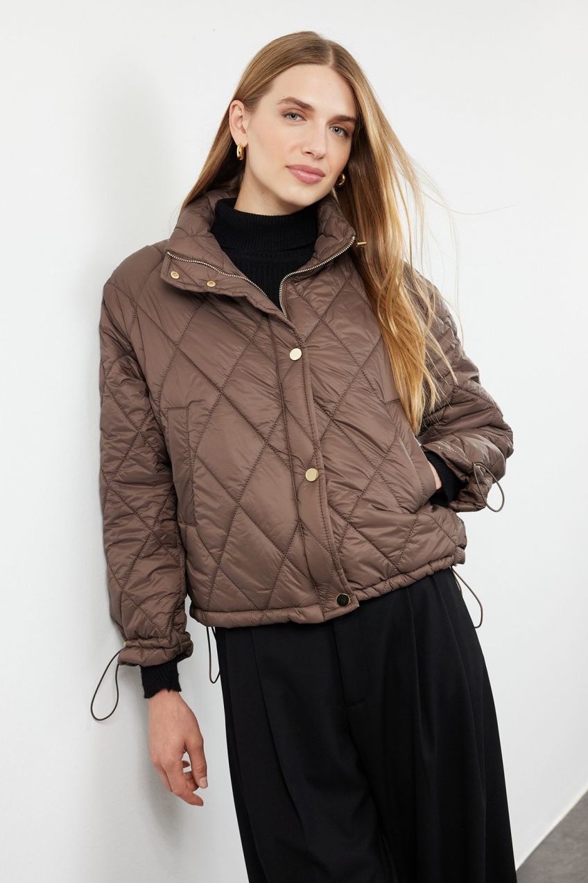 Trendyol Brown Regular Mold Water Repellent Quilted Puffer Jacket