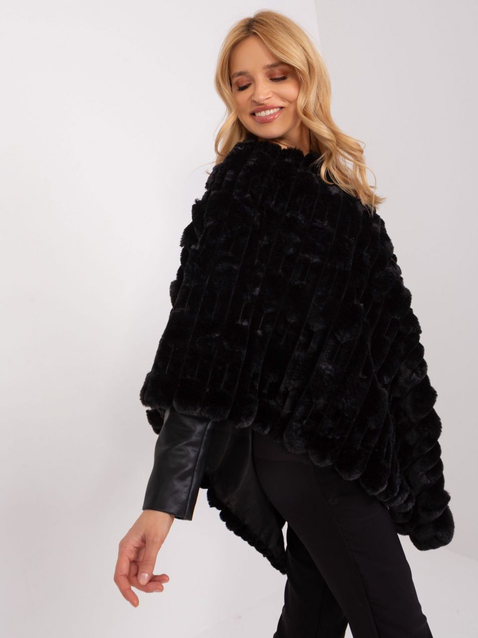 Black Women's Winter Poncho