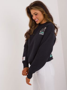 Dark dark blue sweatshirt with SUBLEVEL print