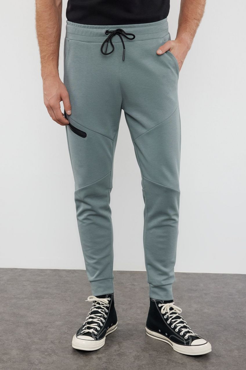 Trendyol Mint Regular Cut Stitched Pocket Detailed Sportswear Sweatpants