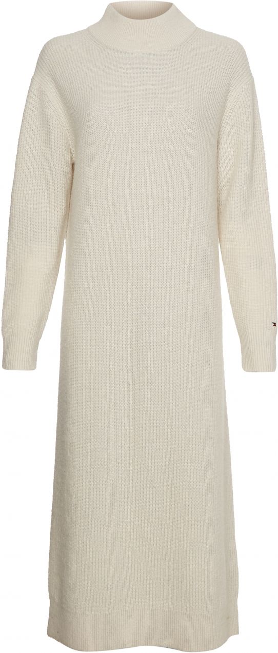 Tommy Hilfiger Šaty - ALPACA BLEND LONG MO béžové