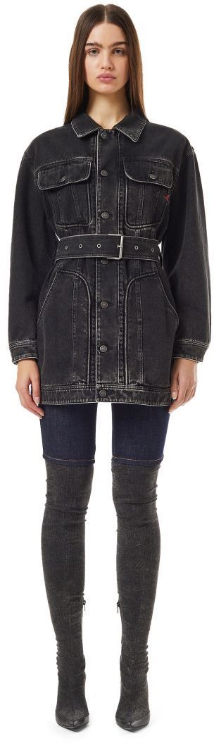 Diesel Bunda - DE-FLAMINIA JACKET čierna