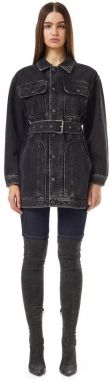 Diesel Bunda - DE-FLAMINIA JACKET čierna