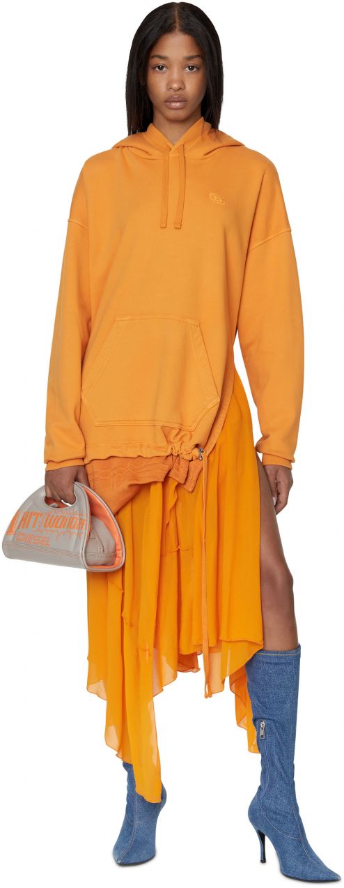Diesel Šaty - D-ROLLIER-TON DRESS oranžové