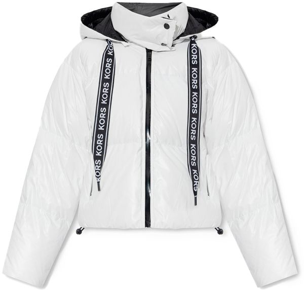 Michael Kors Bunda - DWN CRP PFFR W LOGO TAPE biela
