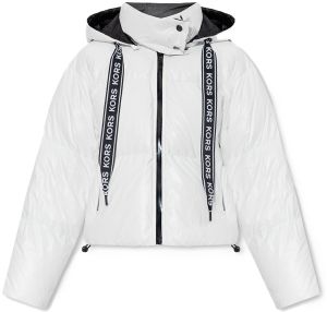 Michael Kors Bunda - DWN CRP PFFR W LOGO TAPE biela