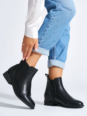 Shelvt Women's classic black ankle boots