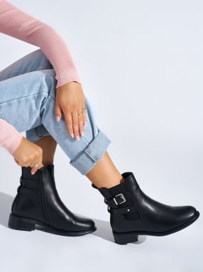 Shelvt Black women's ankle boots