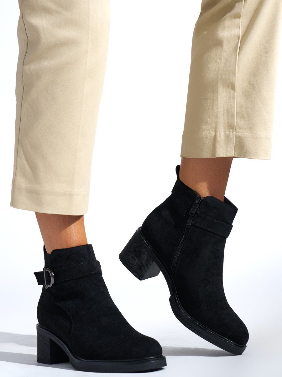 Shelvt Women's black ankle boots