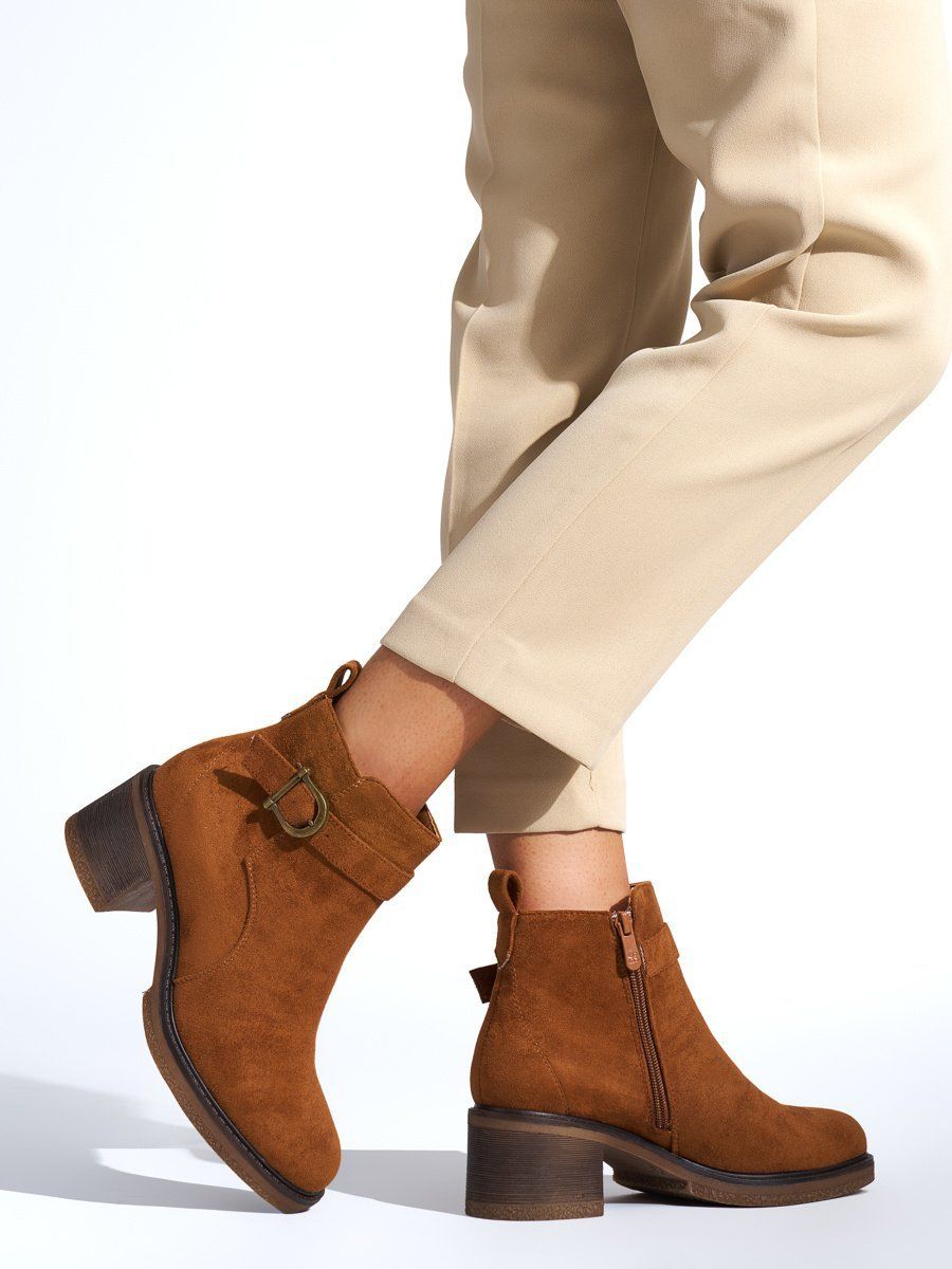 Shelvt Women's brown ankle boots