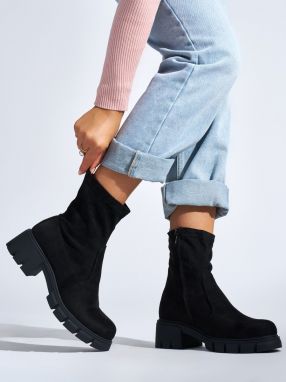 Shelvt Women's black ankle boots