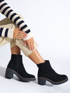 Shelvt Women's black ankle boots