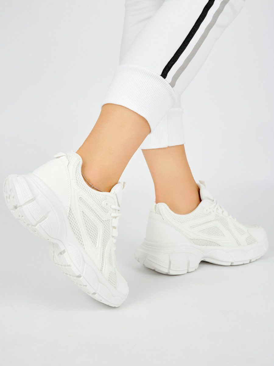 Shelvt White platform sneakers