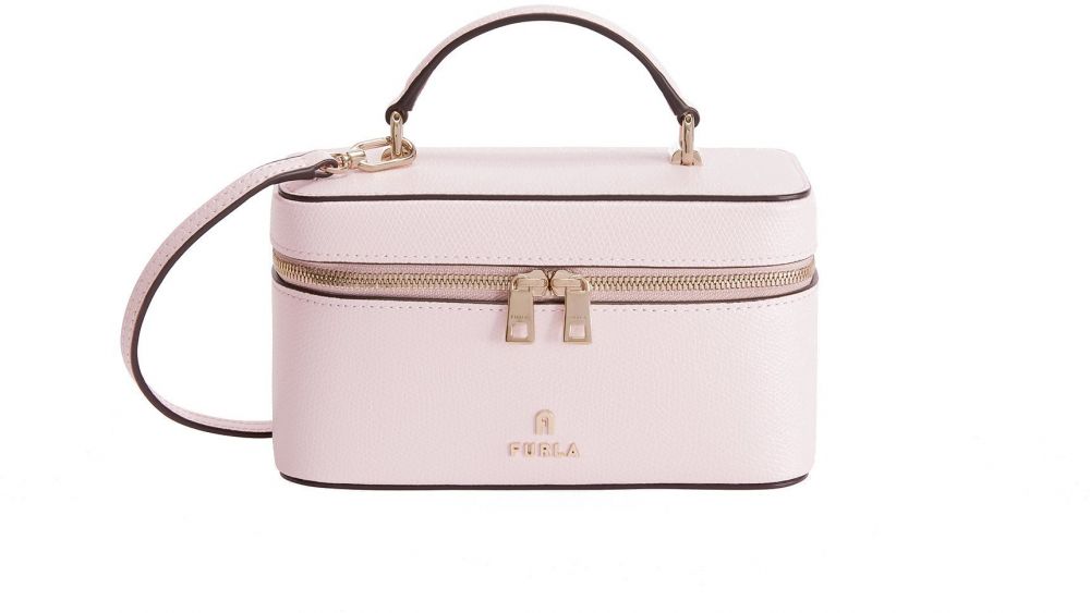 Kabelka - FURLA CAMELIA MINI CROSSBODY VANITY CASE ružová