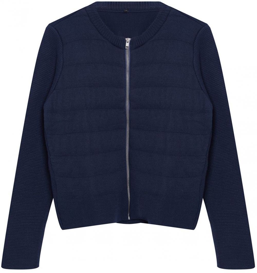 Trendyol Navy Blue Crew Neck Coat Knitwear Cardigan