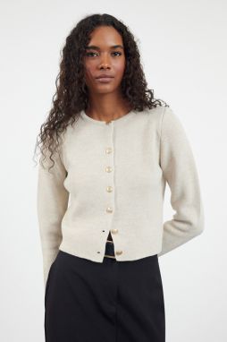 Trendyol Stone Crew Neck Knitwear Cardigan