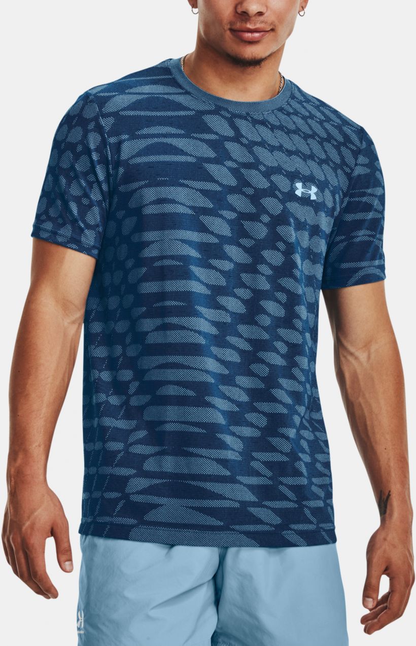 Under Armour T-Shirt UA Seamless Ripple SS-BLU - Men