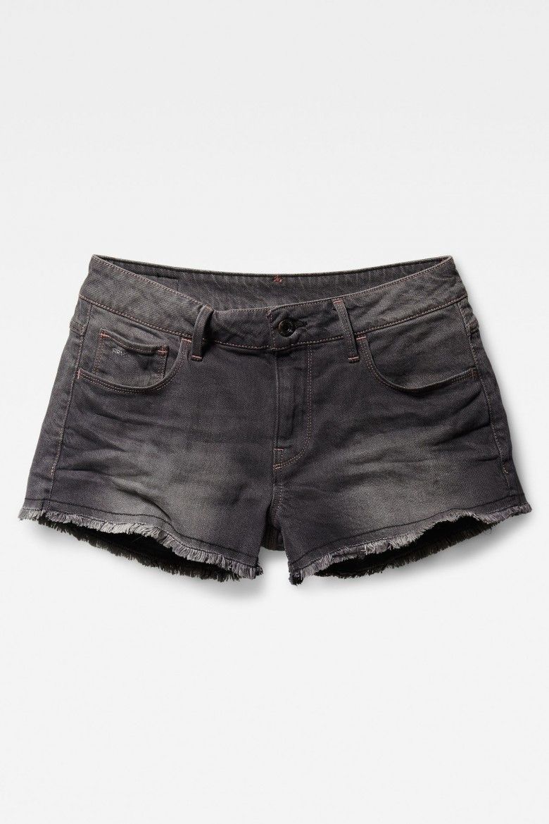 Krátke nohavice - G-STAR 3301 rp Mid bf Short Wmn - šedá