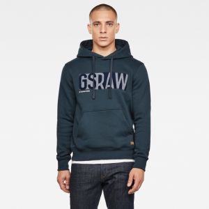 G-STAR Mikina - Applique Logo hdd sw l\s tmavomodrá