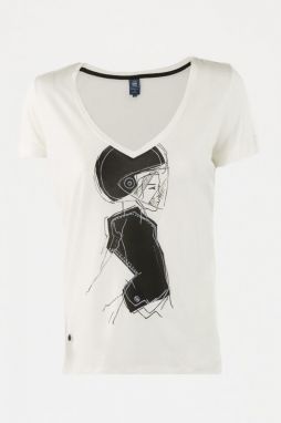 G-STAR Tričko - DM V T WMN S/S biele