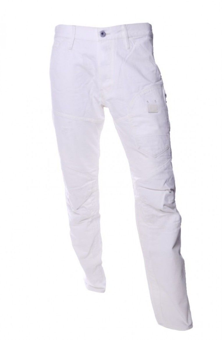 G-STAR Nohavice - biker 5620 3d t biele