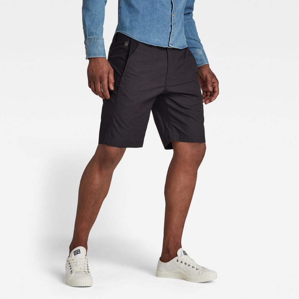 G-STAR Krátke nohavice - Worker chino poplin short čierne