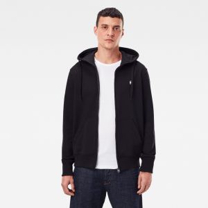 G-STAR Mikina - Hdd zip sw l\s čierna