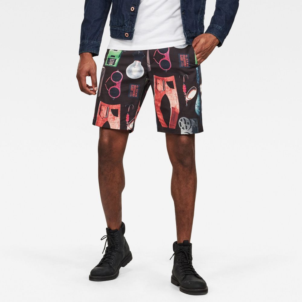 G-STAR Krátke nohavice - Vetar chino short čierne