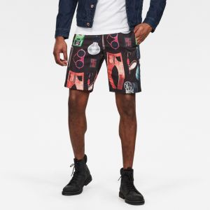 G-STAR Krátke nohavice - Vetar chino short čierne