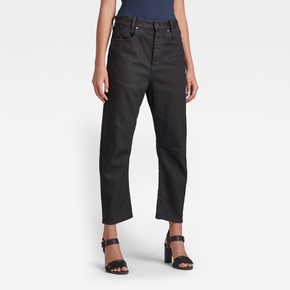 Rifle - G-star C-Staq 3D Boyfriend Crop čierne