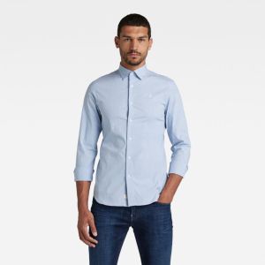 G-STAR Košeľa - Dressed super slim shirt l\s modrá