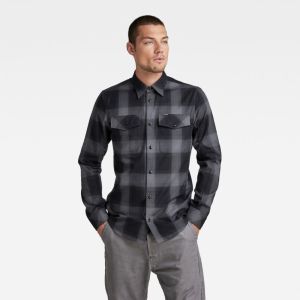 G-STAR Košeľa - Marine slim shirt l\s čierna
