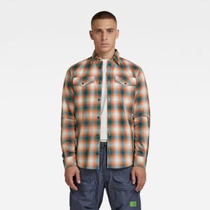 G-STAR Košeľa - Marine slim shirt l\s vzorovaná