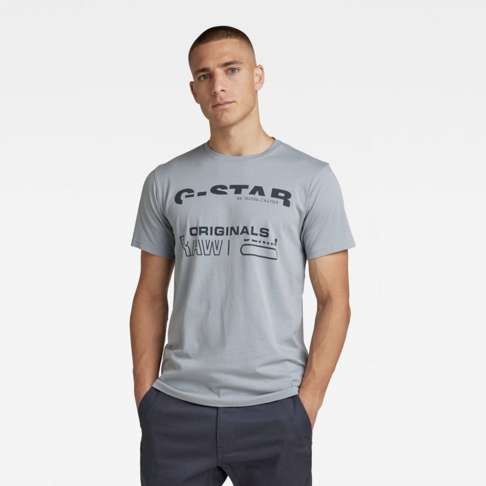 G-STAR Tričko - Originals r t modré
