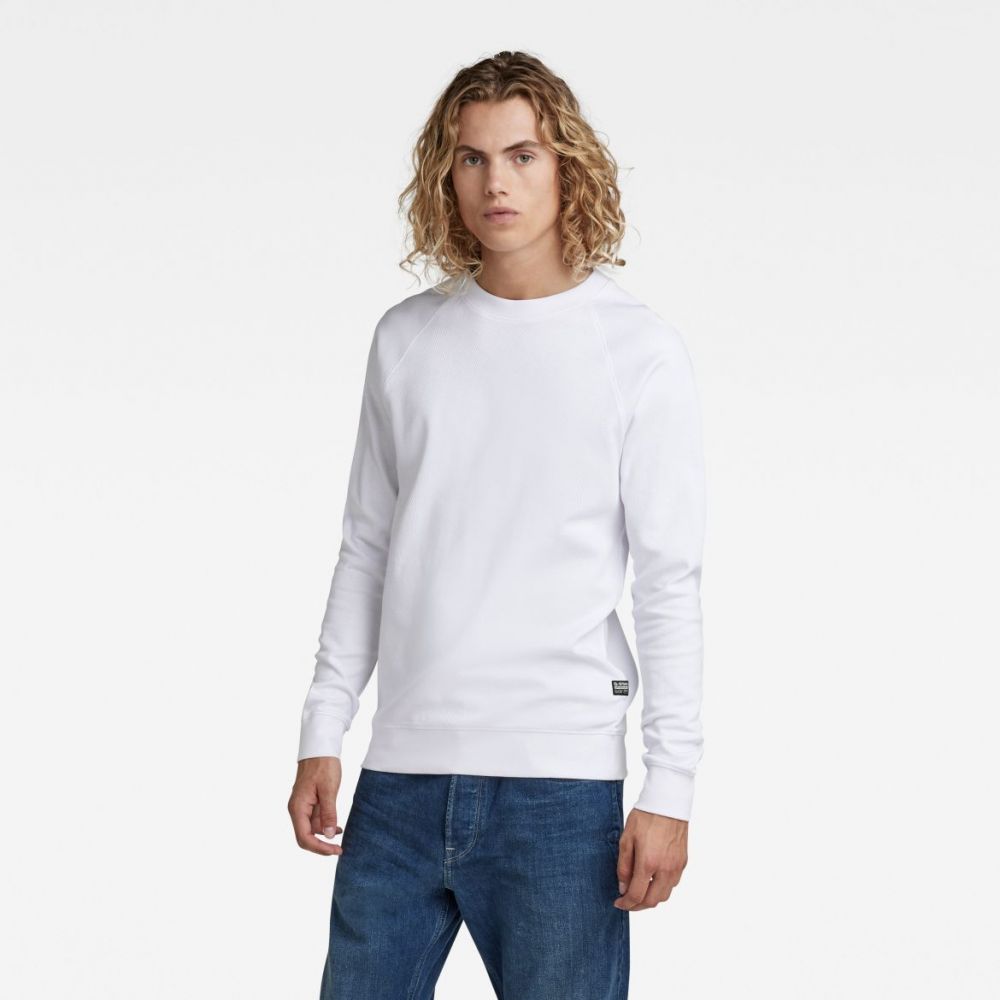 G-STAR Sveter - Tweeter raglan l\s biely
