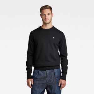 G-STAR Sveter - Premium core r knit čierny
