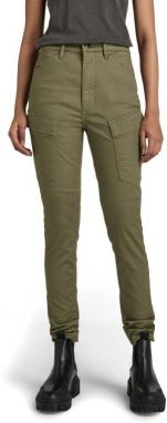 G-STAR Nohavice - Kafey Cargo Ultra High Skinny wmn zelené