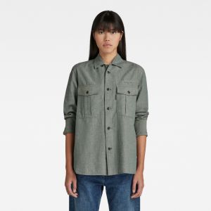 G-STAR Košeľa - Officer BF shirt l\s wmn sivá