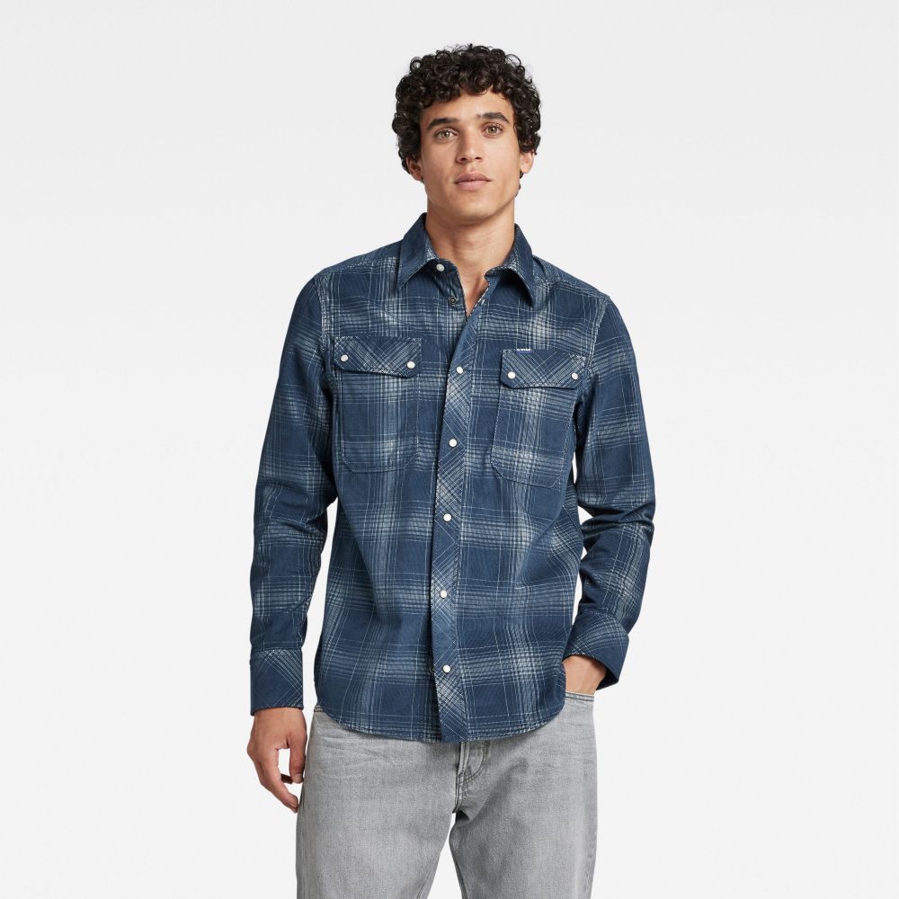 G-STAR Košeľa - Worker Slim Shirt modrá